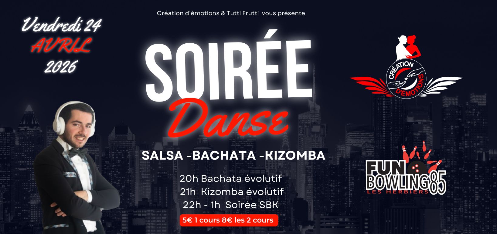 Soirée danse SBK bowling des herbiers