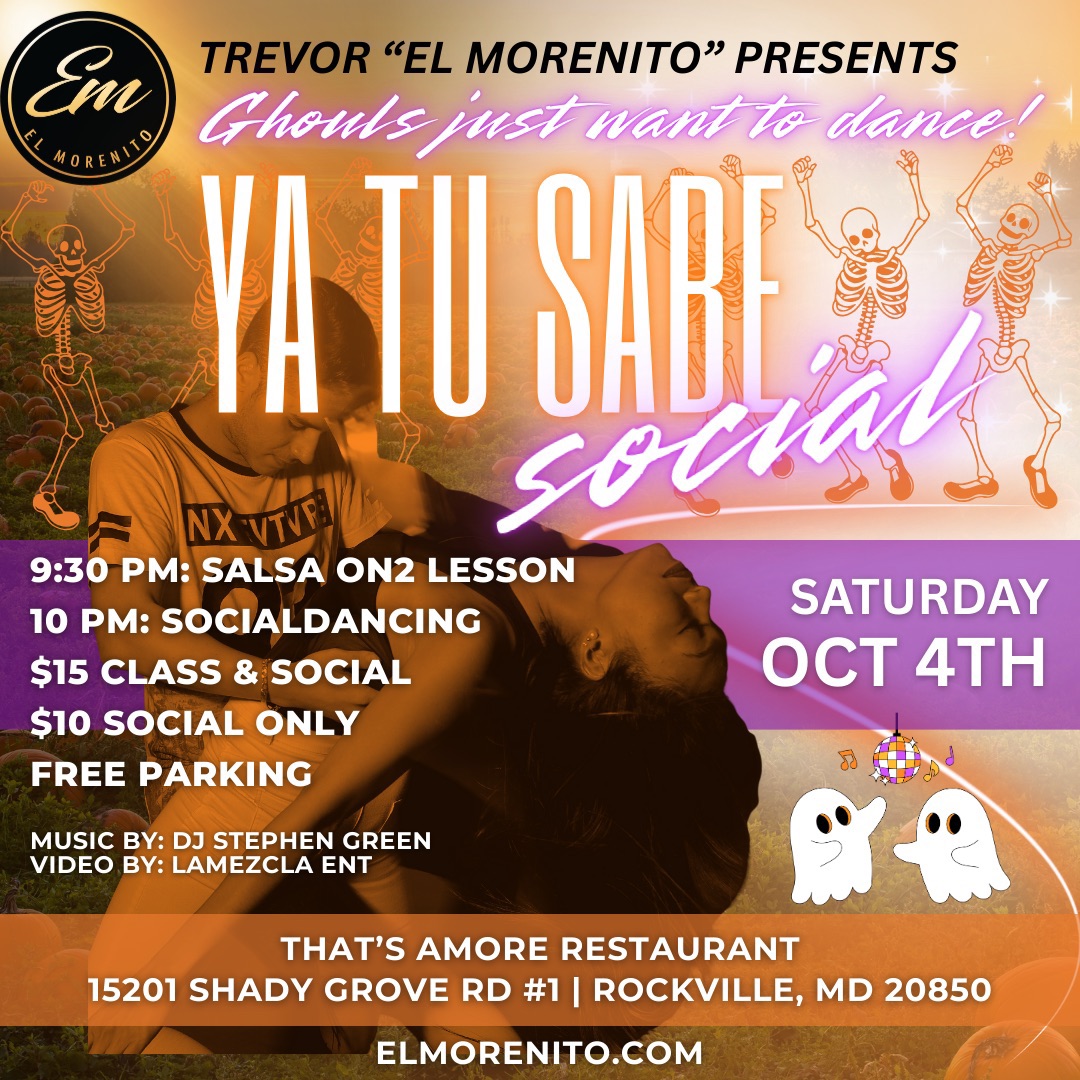Ya Tu SABE (Salsa and Bachata Evening) Oct 4th