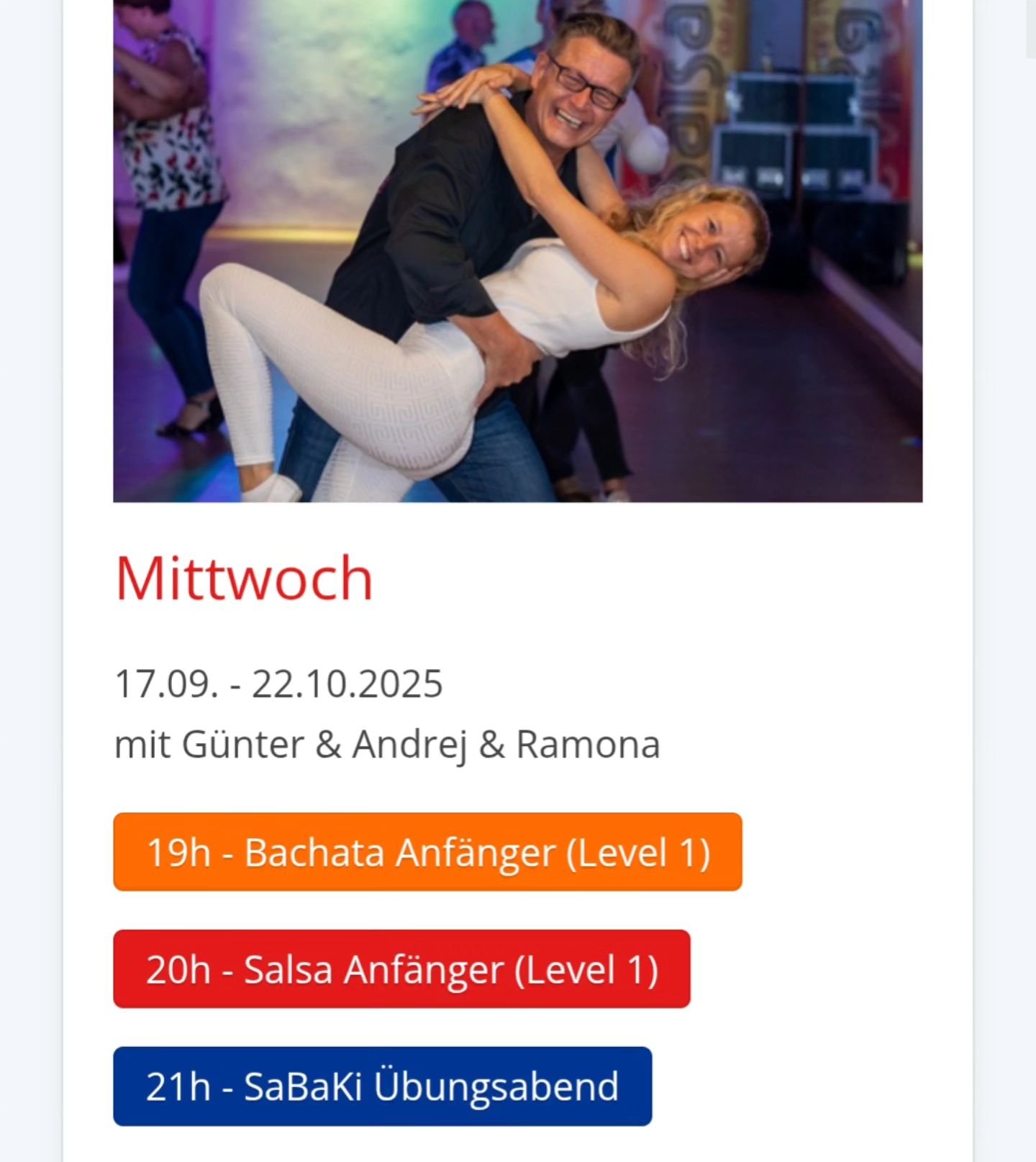 Salsa & Bachata Anfängerkurs @ Salsa Club Lahr