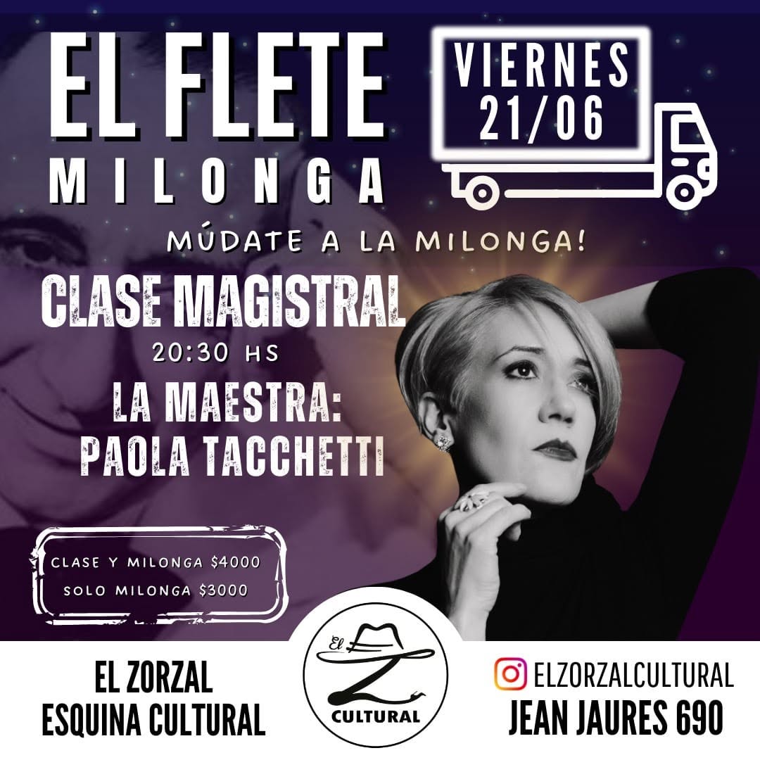 Clase especial de Tango salón a cargo de Paola Tacchetti ‼️