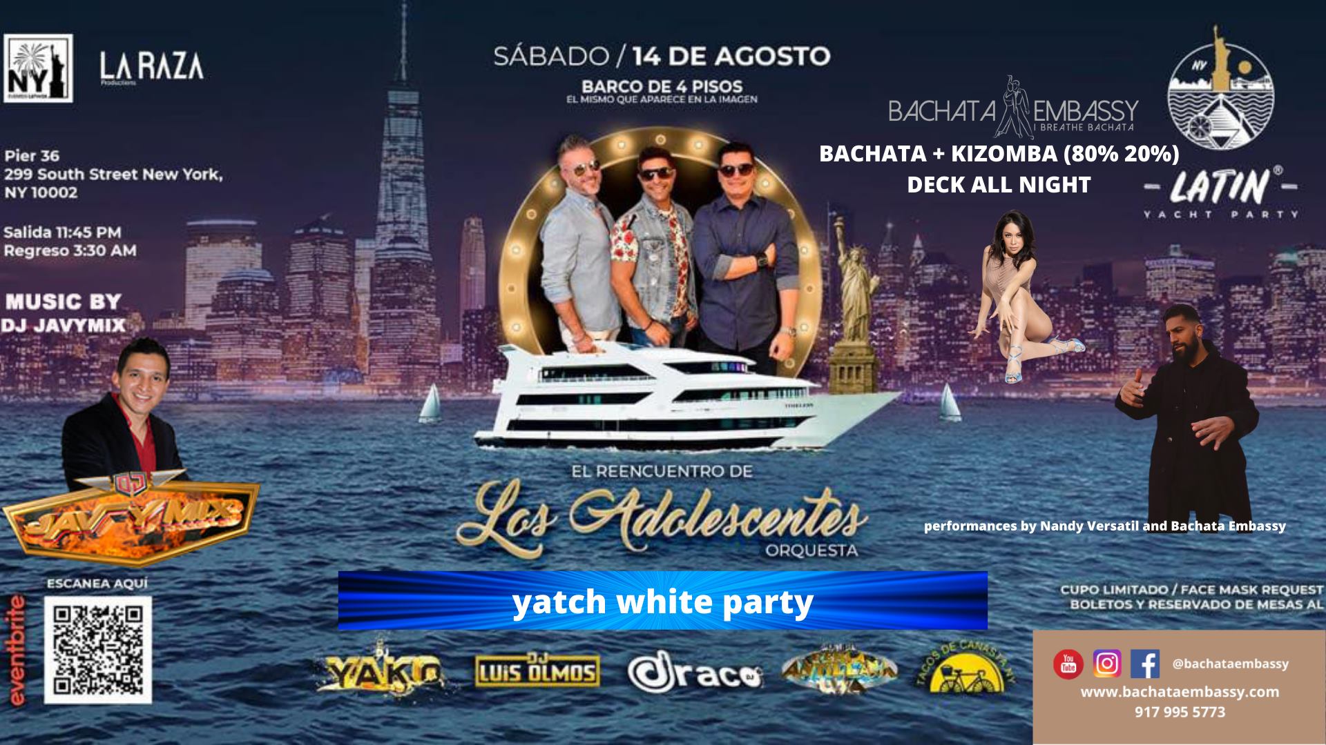 Bachata Yacht White Affair with Nandy Versatil and grupo los Adolescentes
