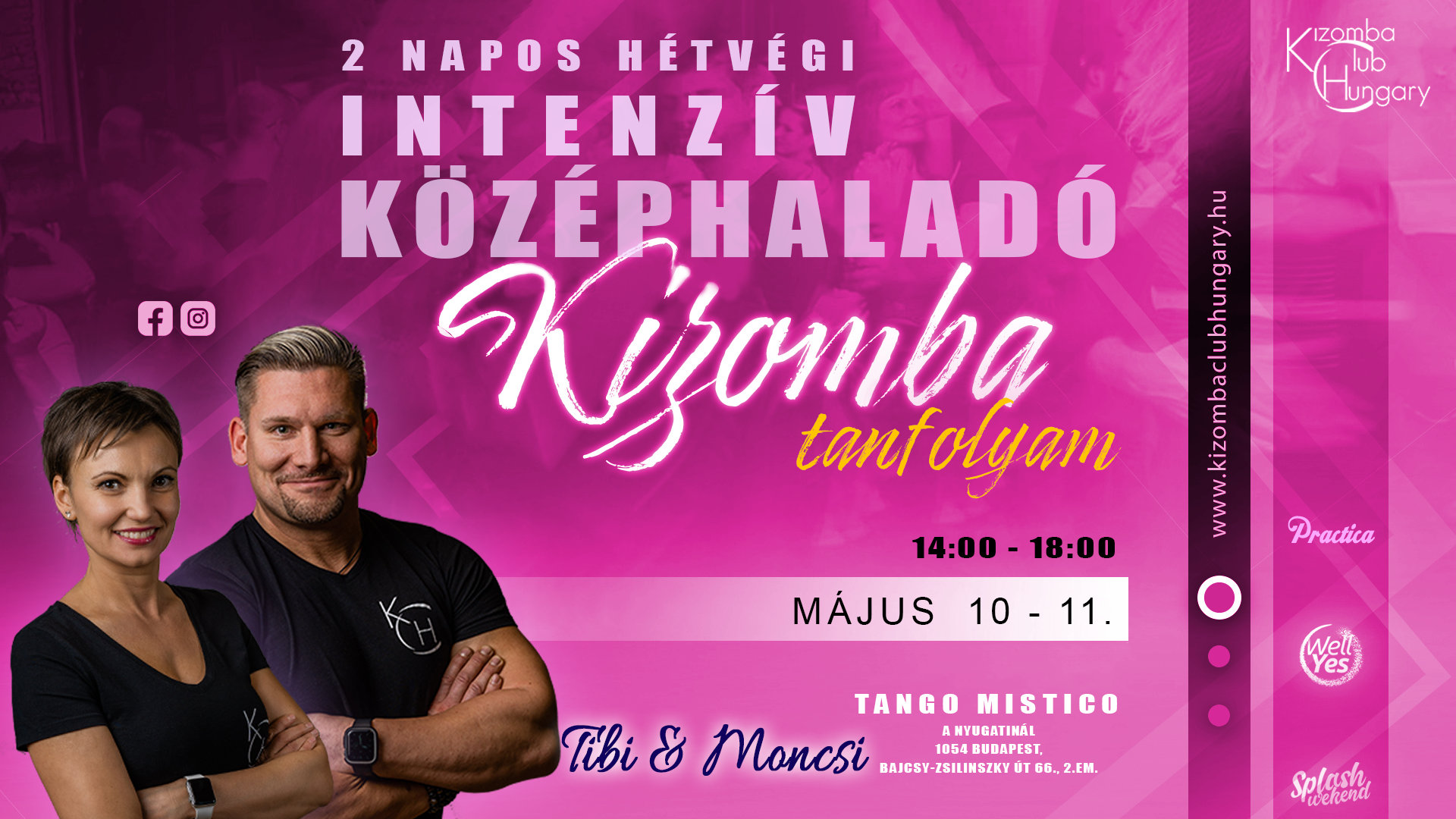 Hétvégi intenzív középhaladó Kizomba tanfolyam (KCH) - Tibi&Moncsi