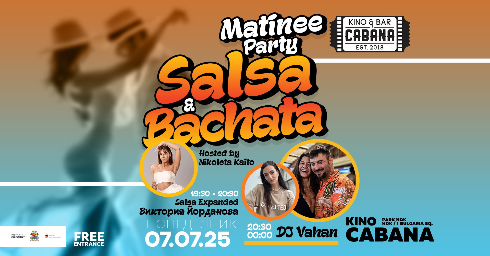 SALSA & BACHATA Matinee Party - 7 July 2025 - Kino Cabana