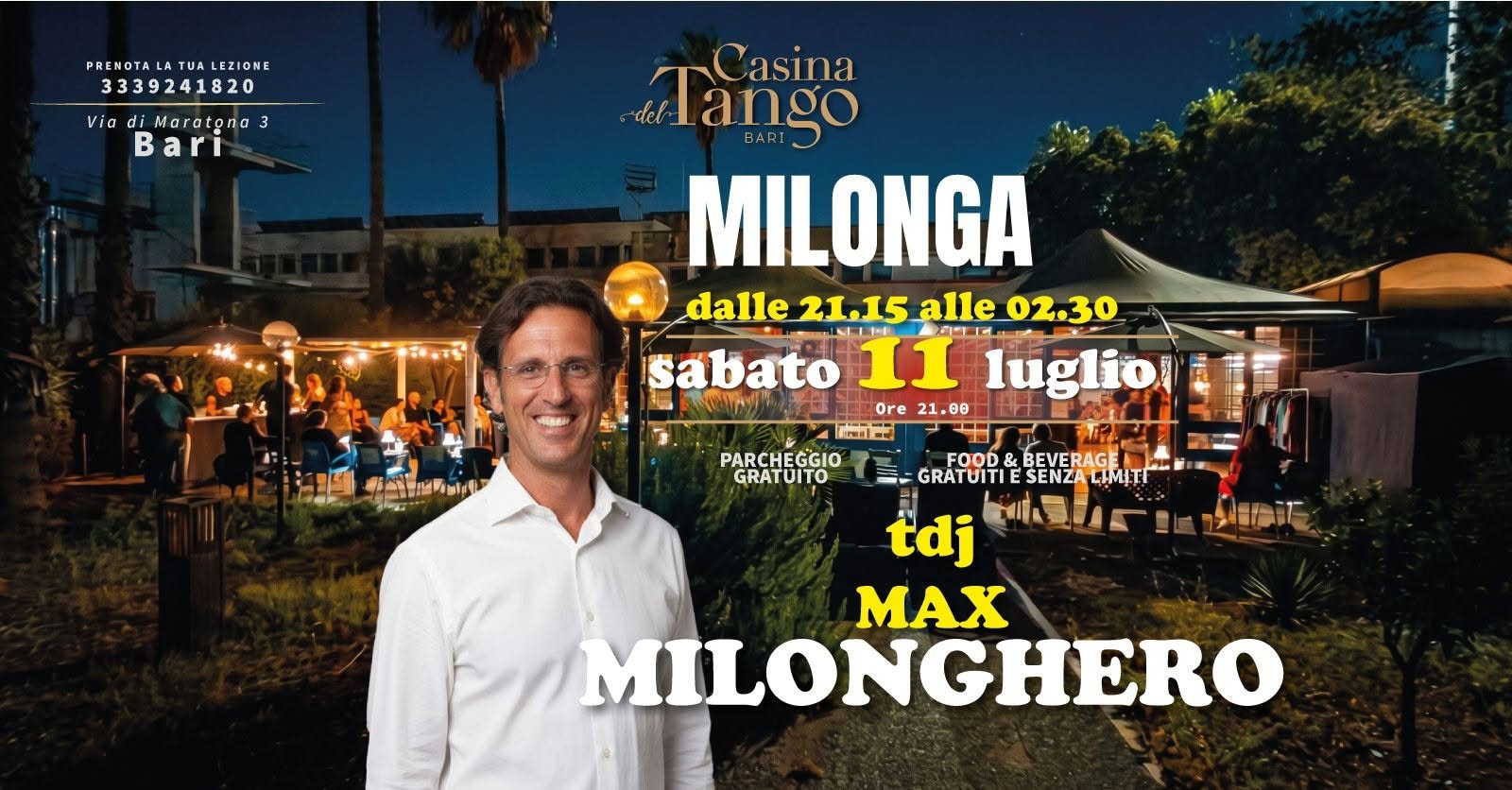 Milonga estiva Casina del Tango Sabato 11 Luglio - Tdj Nax Milonguero