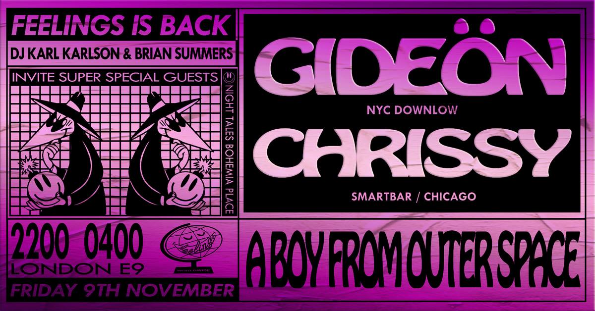 Feelings with Gideön, Chrissy (Smartbar Chicago) & more