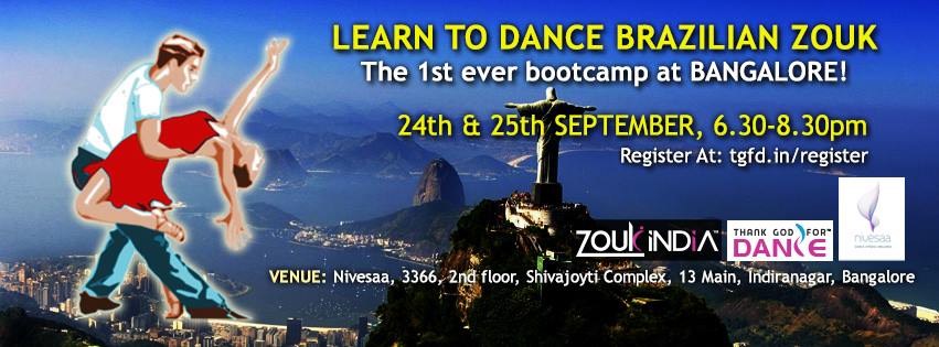ZOUK DANCE Bootcamp at Bangalore - 24 & 25 Sept