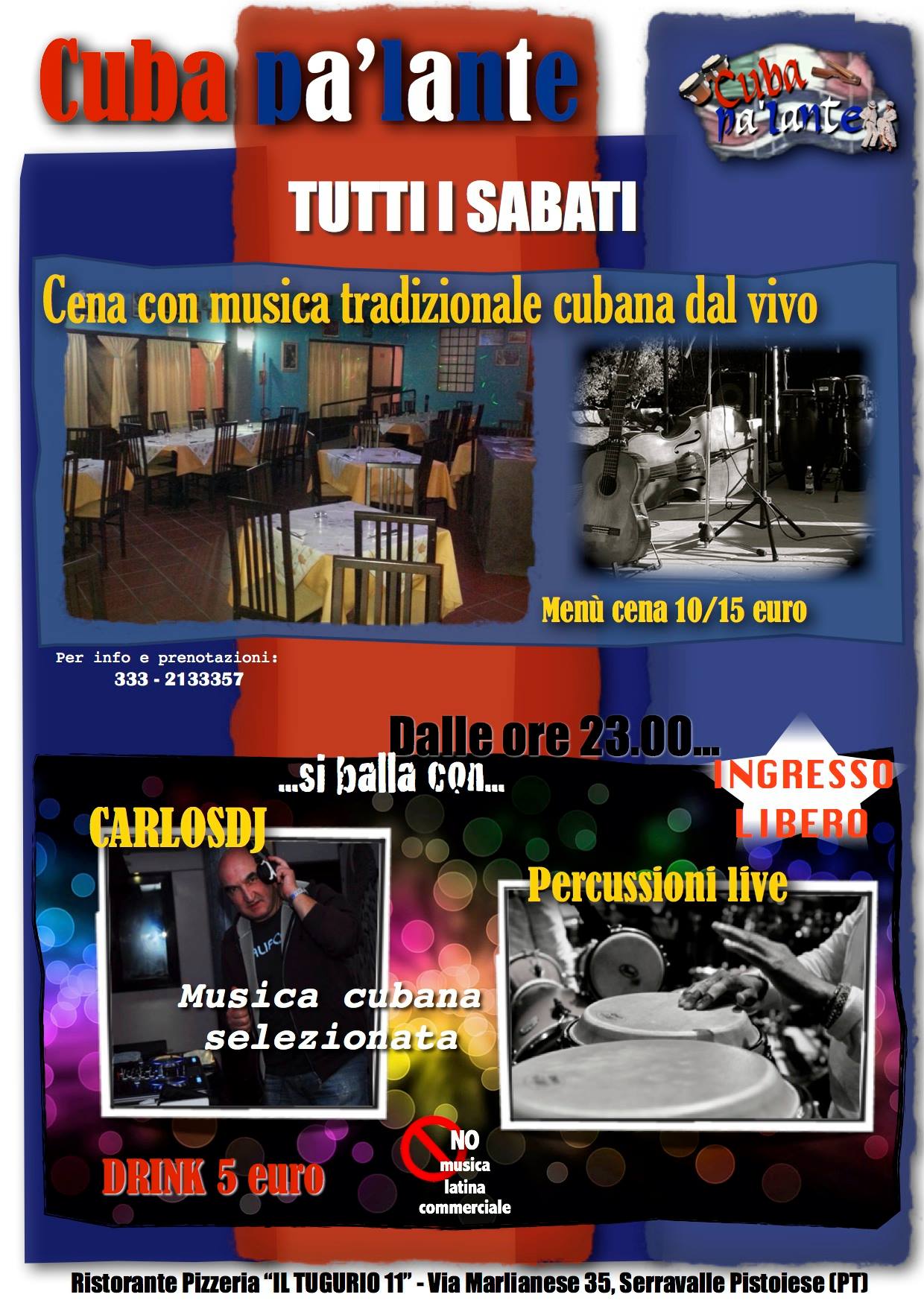 CUBA PA'LANTE....la miglior musica cubana....TUTTI I SABATI...