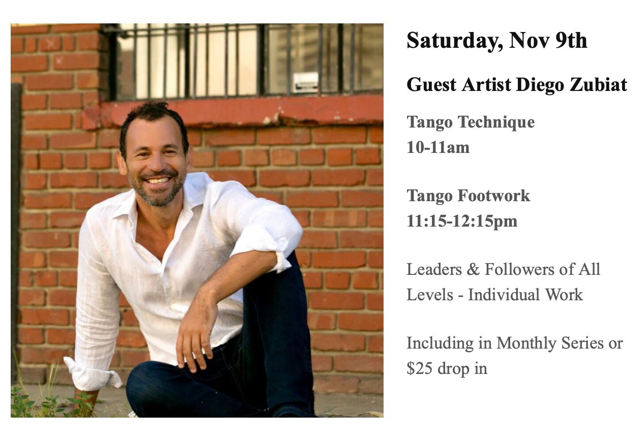 Guest Artist Diego Zubiat Saturday Morning Technique & Footwork