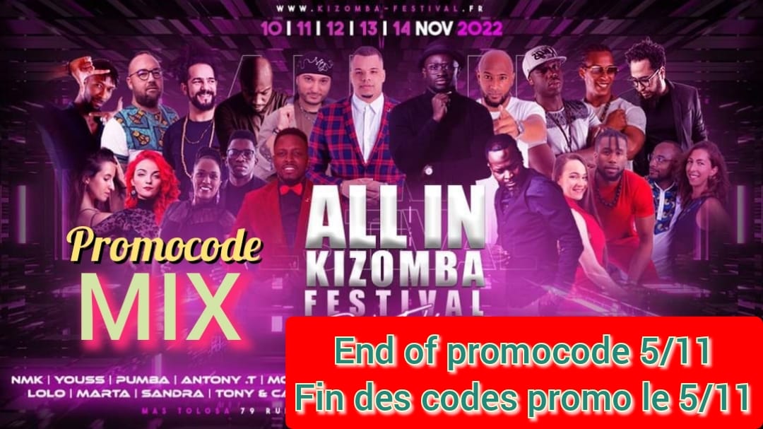 Toulouse ALL IN kizomba FESTIVAL 2022 - Promocode MIX