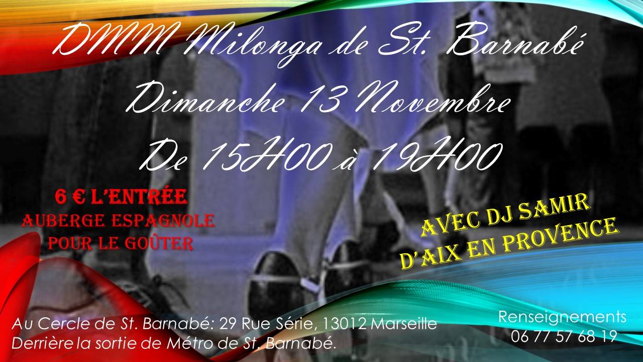Milonga du Dimanche à St. Barnabé