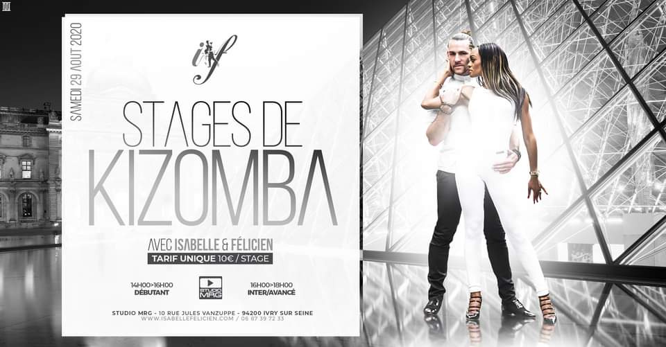 Stages de Kizomba - Isabelle & Felicien - Samedi 29 Août - Paris