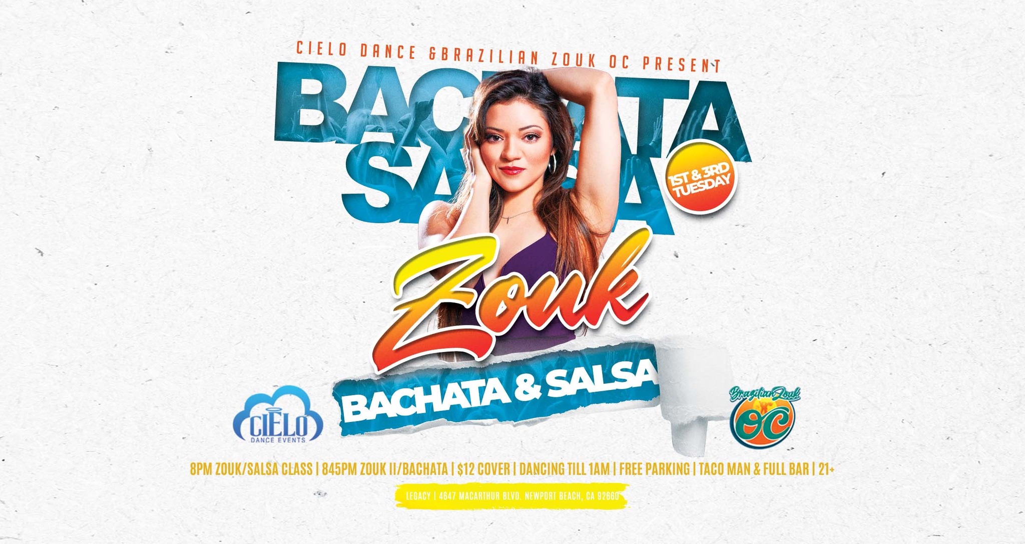 Bachata, Salsa, & Zouk Night@Legacy