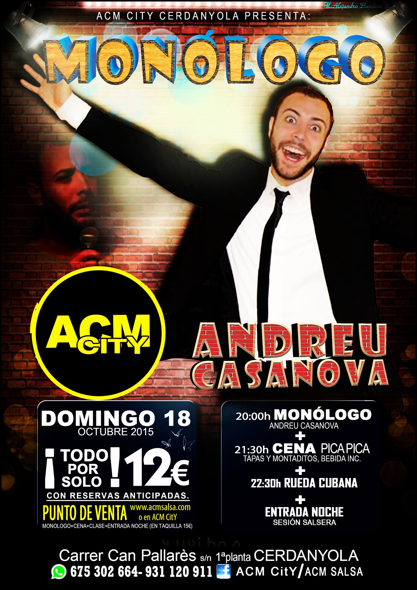 Super Domingo: Monólogo, cena, taller y fiesta!!!