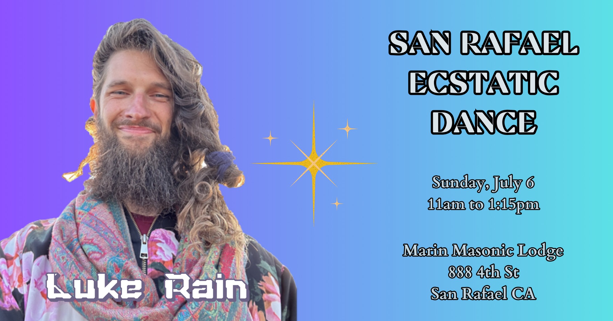 San Rafael Ecstatic Dance w Luke Rain