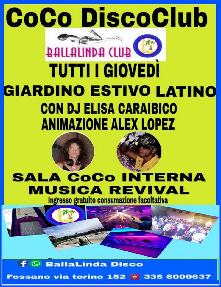Inaugurazione Giovedi' Latino al COCO CLUB Fossano!