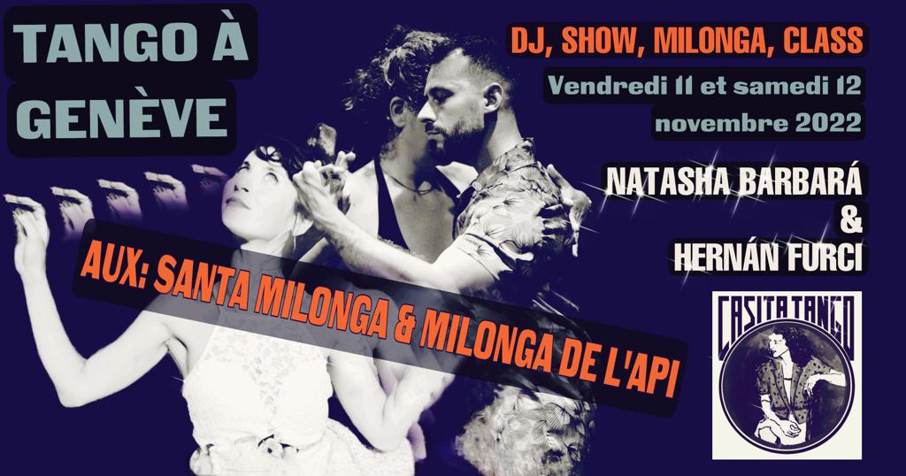 Workshop, Classe privées Show et Milonga avec Natasha Barbara et Hernan Furci