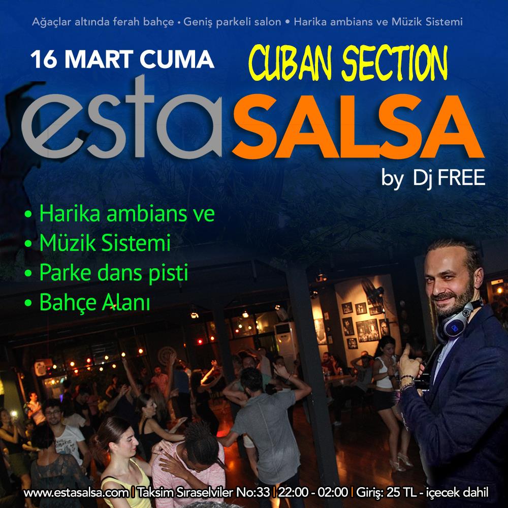 Esta Salsa Latin Dans Gecesi 16 Mart Cuma