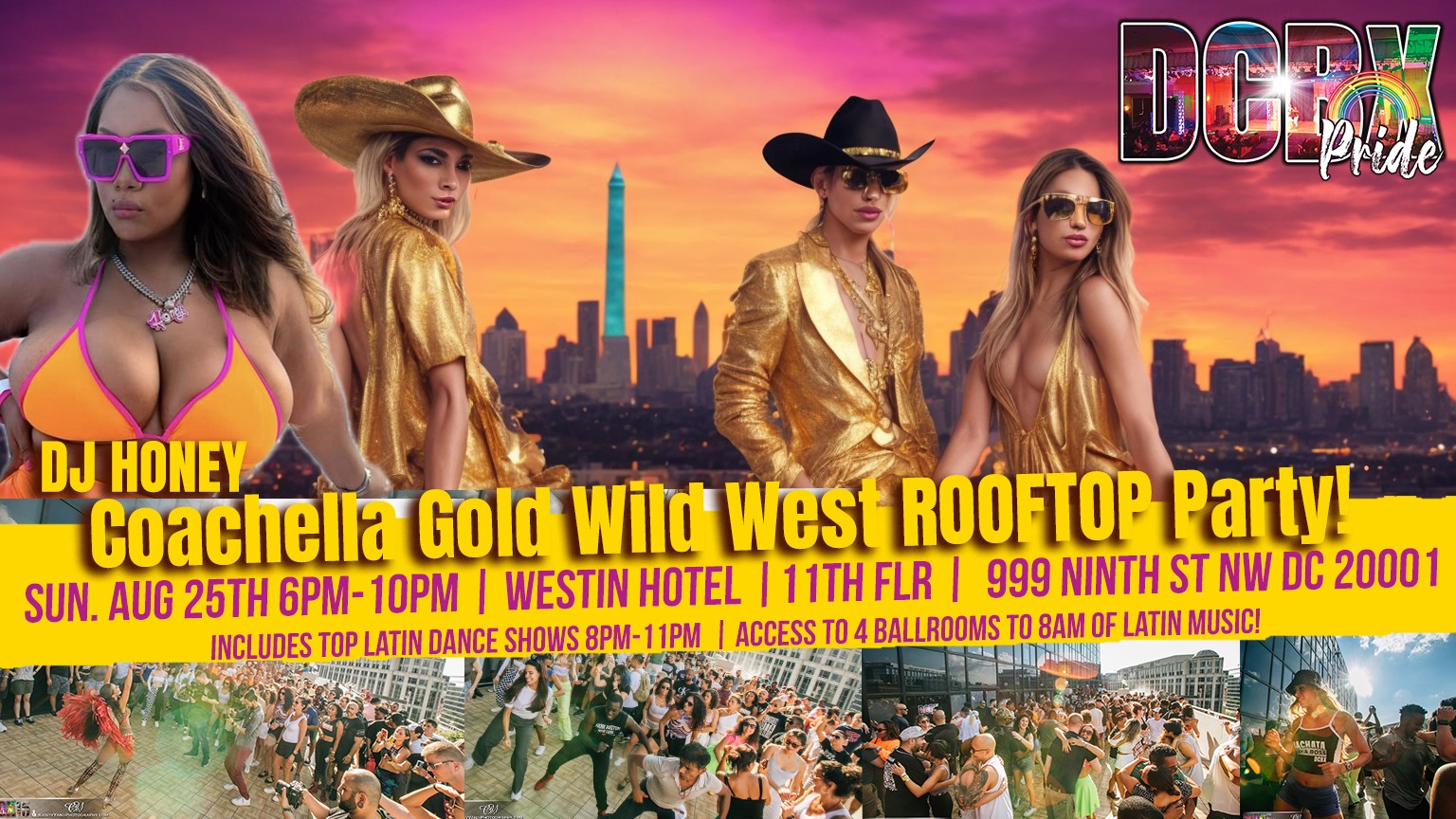 DCBX Pride Gold Wild West Latin Rooftop Party at DCBX 16