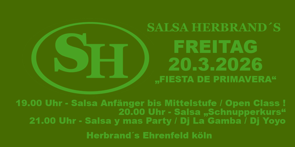 Salsa Herbrand´s Freitag 20.3.26 SalsaBootKölnTickets2026 :-)