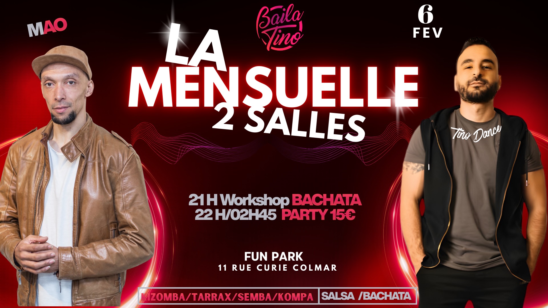 La Mensuelle - 2 Salles 2 ambiances - Mao & Tino DJ's