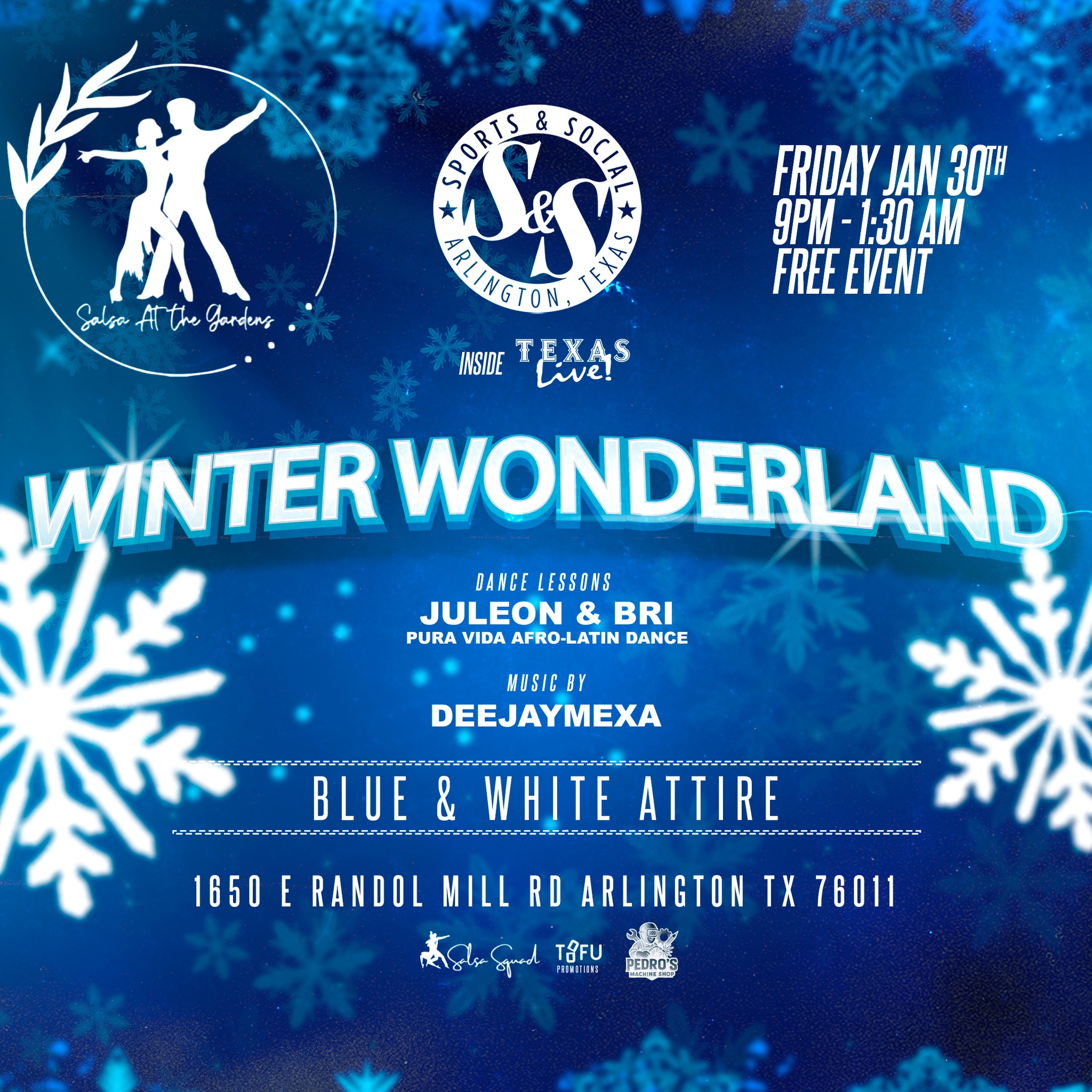Winter Wonderland Salsa Party at Texas Live