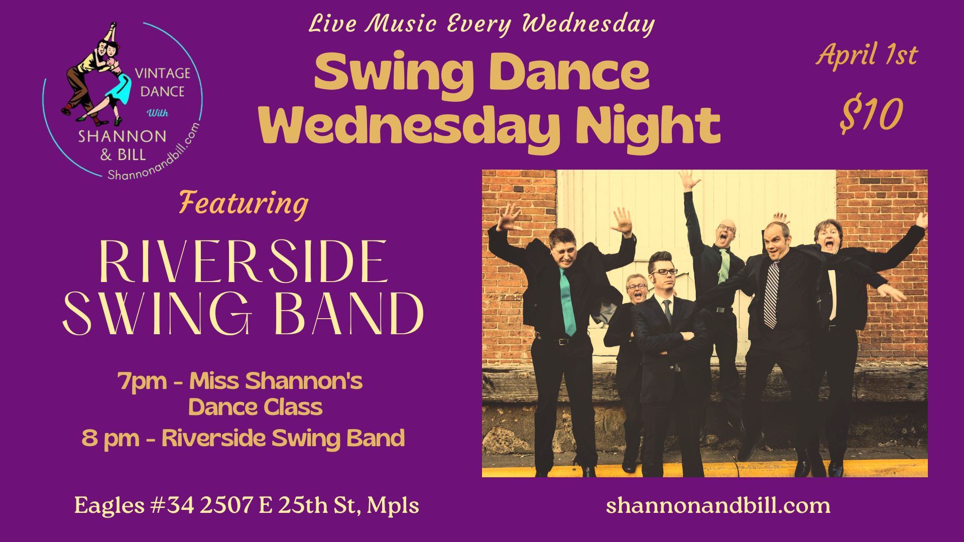 Riverside Swing Band at Swing Dance Wednesday Night 4 1
