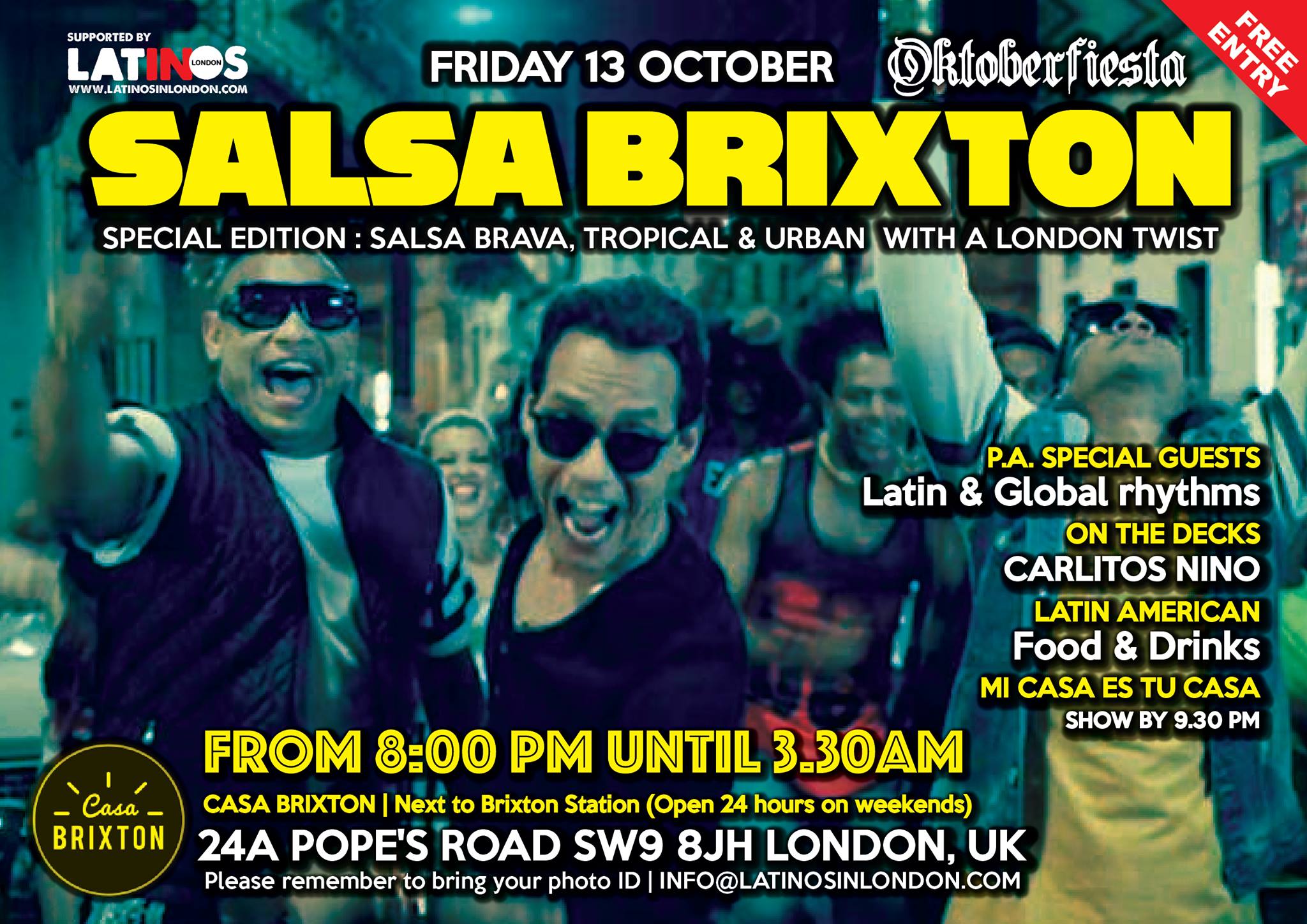Fri 13 Oct SALSA Brixton - OktoberFest goes Latin - Free