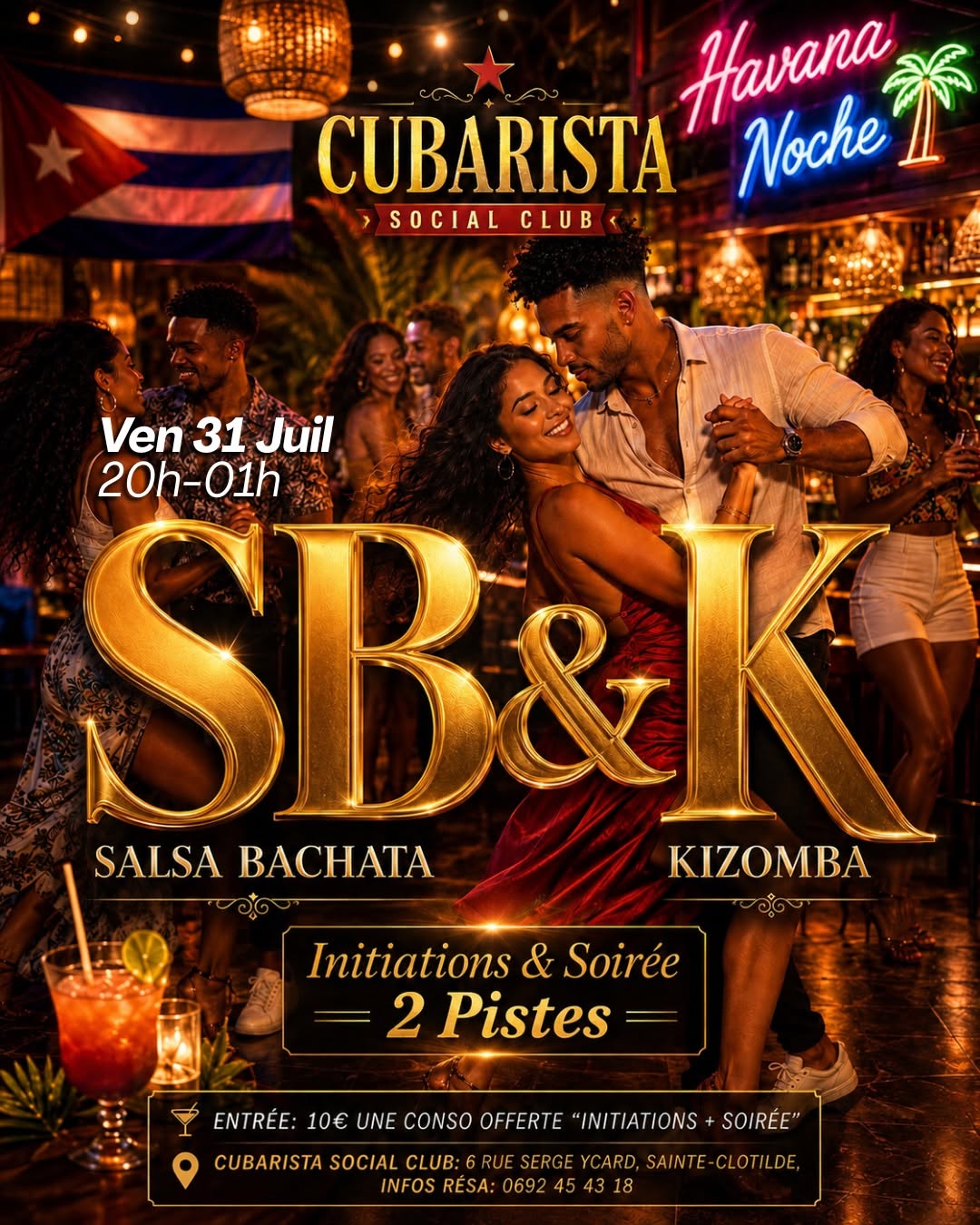 ✨Soirée SALSA BACHATA & KIZOMBA 2 pistes au Cubarista 💃🏻🔥🕺🏻