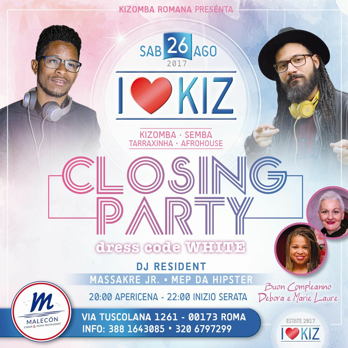 I Love Kiz (Closing Party) * Oggi 26 agosto 2017