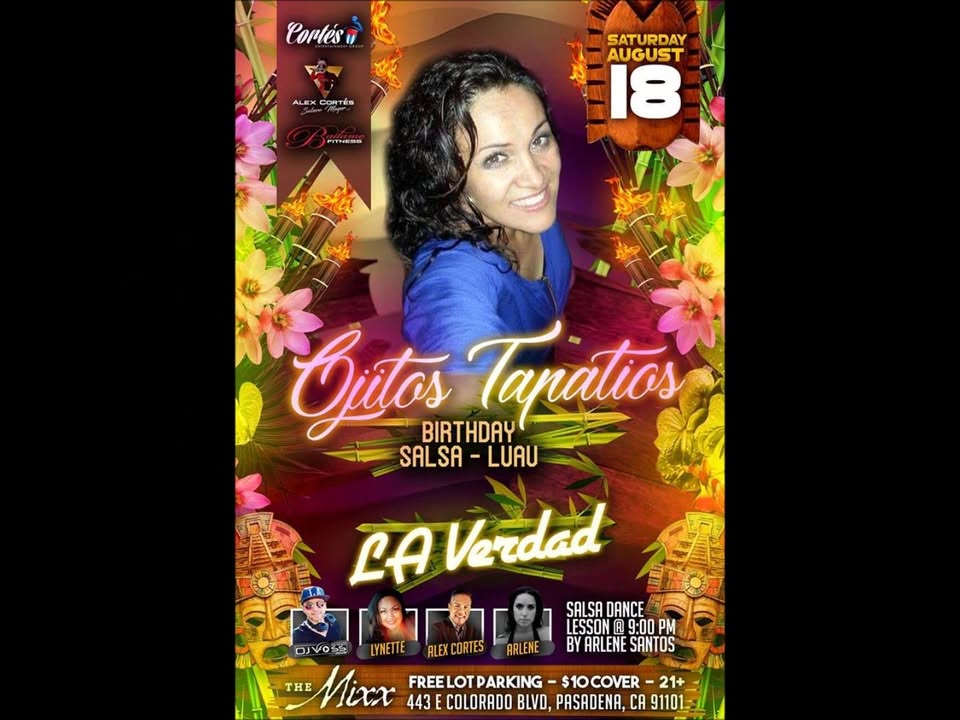 Lynette's Salsa Luau Party with La Verdad LIVE on Stage!