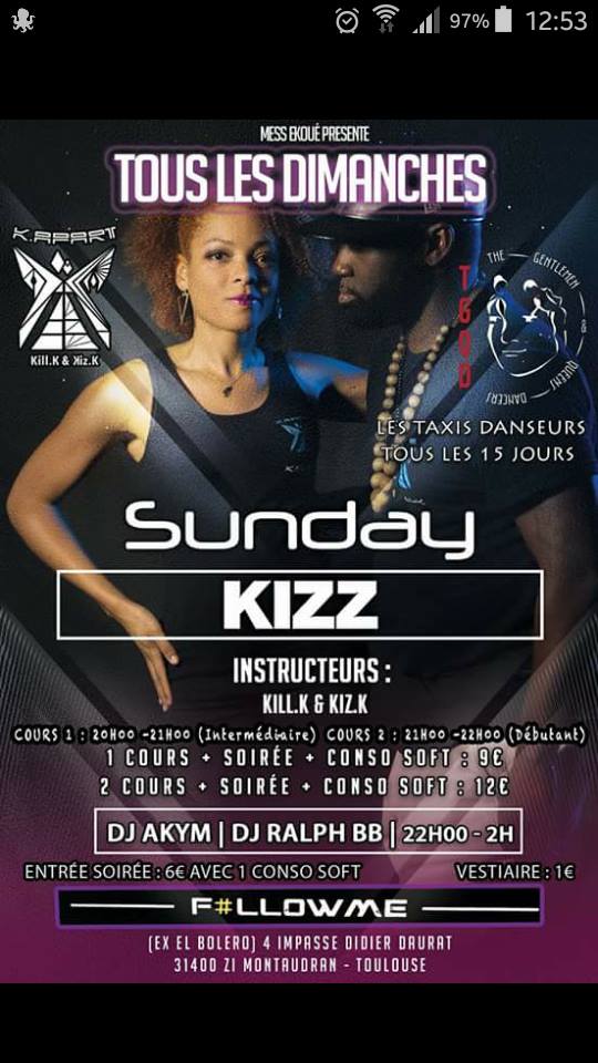 Les Sunday KIZZ (Tous les dimanches)