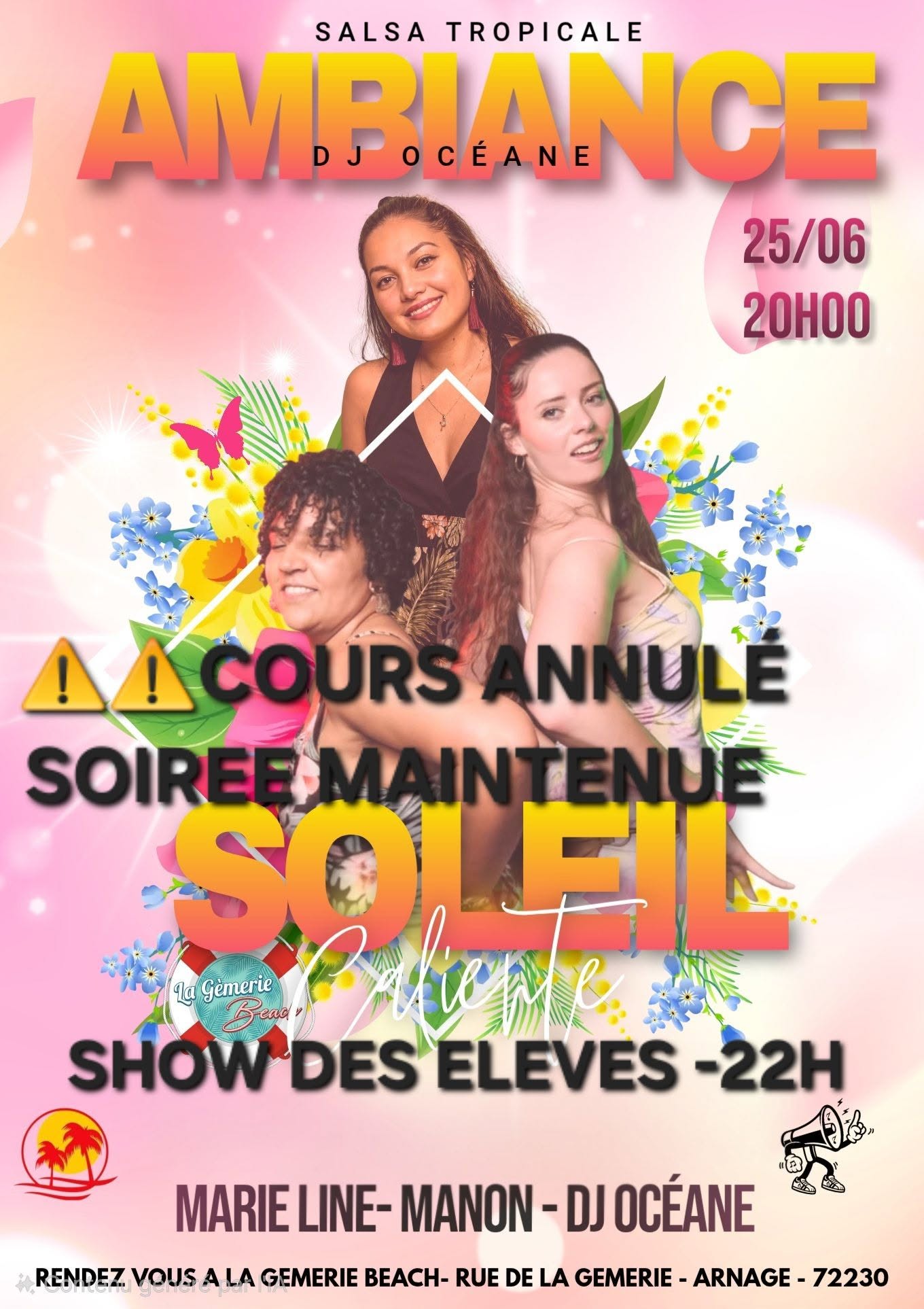 Cours de bachata et soirée avec Salsatropicale Le Mans