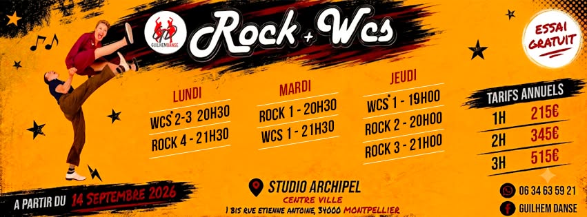 🆓💃🕺 Portes Ouvertes Cours de Rock & West Coast Swing à Montpellier Centre-Ville