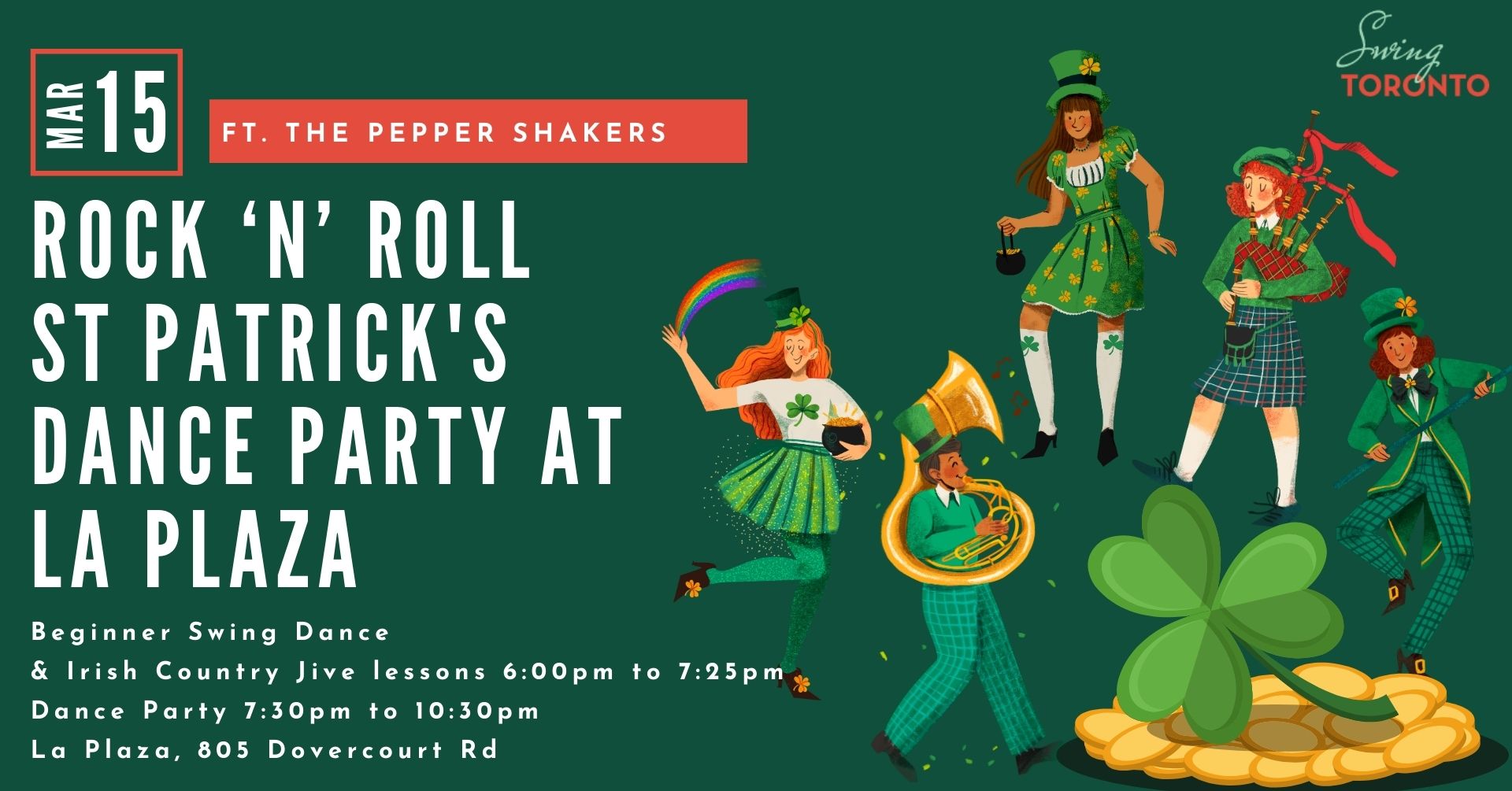 Rock 'n Roll St Patrick's Party ft The Pepper Shakers! + Beginner Lessons