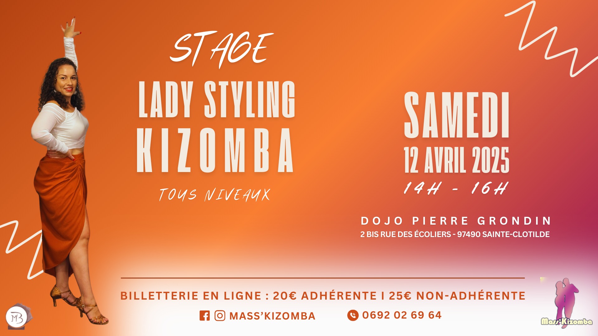 Stage de Lady Styling Kizomba - Samedi 12 avril 2025