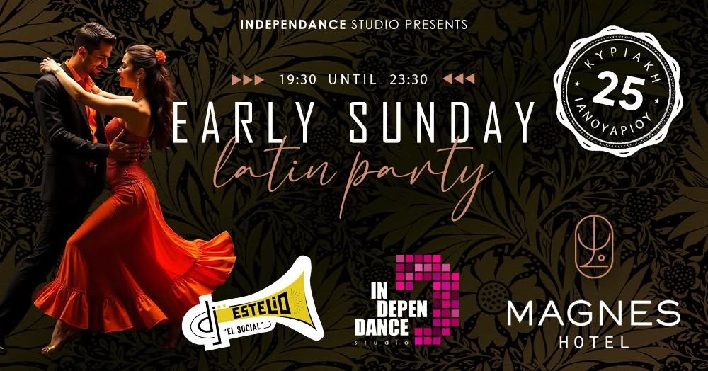 Early Sunday Latin Party @ Hotel Magnes Dj Estelio "El Social" 🍸