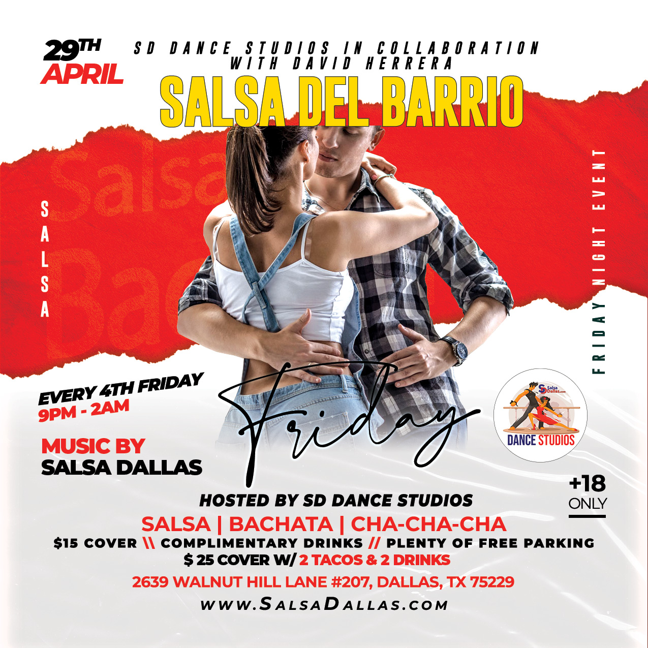 Salsa del Barrio Friday April 29th