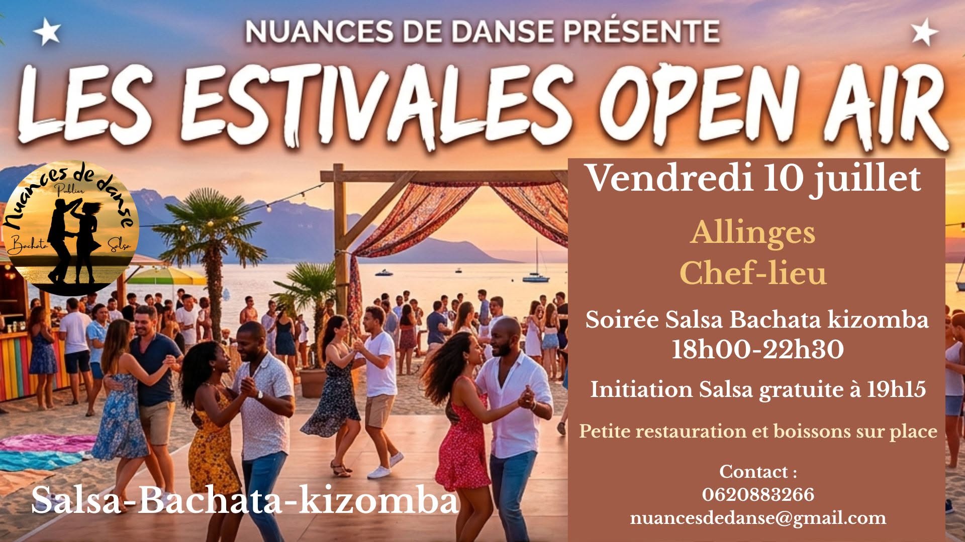 Soirée Salsa Bachata kizomba et initiation Salsa
