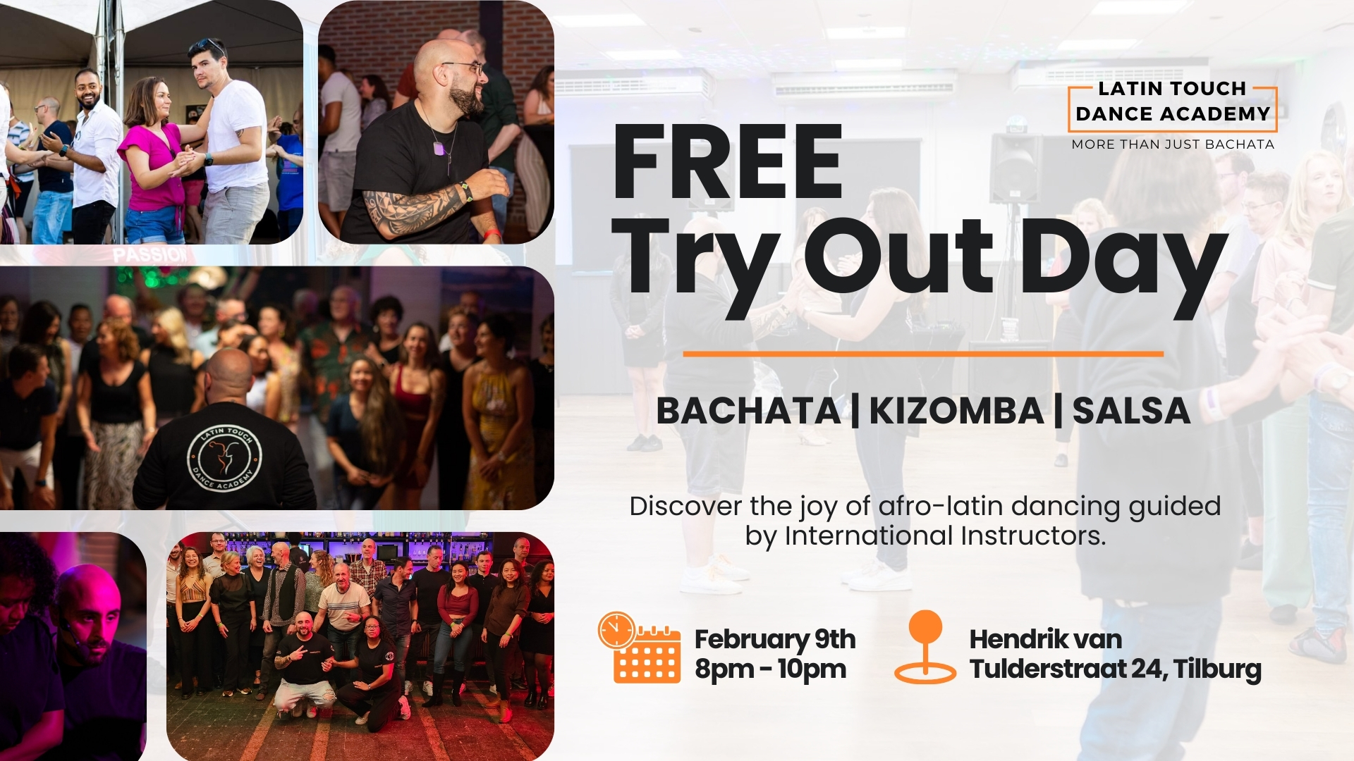 FREE TRY OUT DAY BACHATA - SALSA - KIZOMBA REGISTRATION MANDATORY