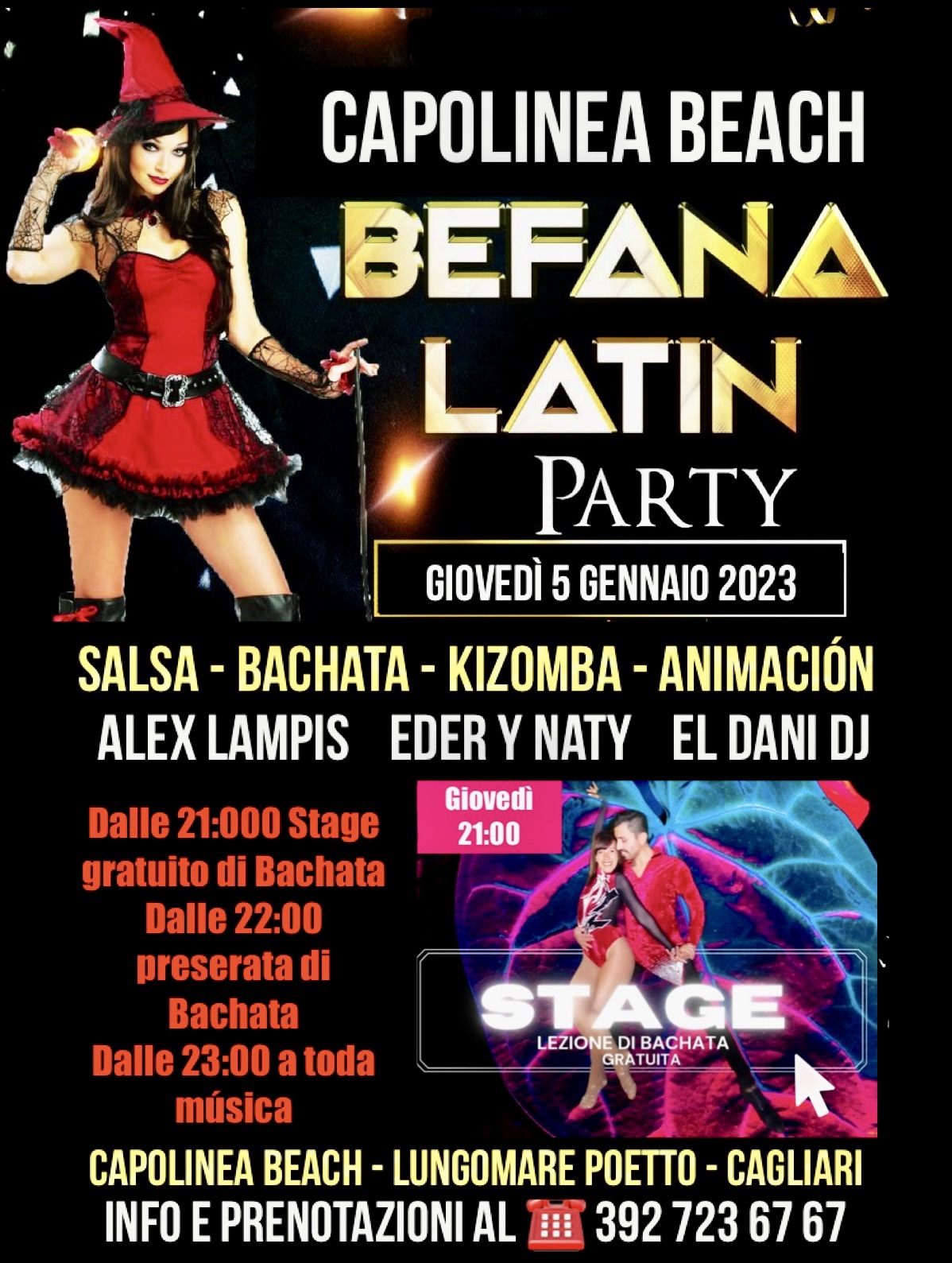Befana Latin Party Giovedì 5 Gennaio 2023