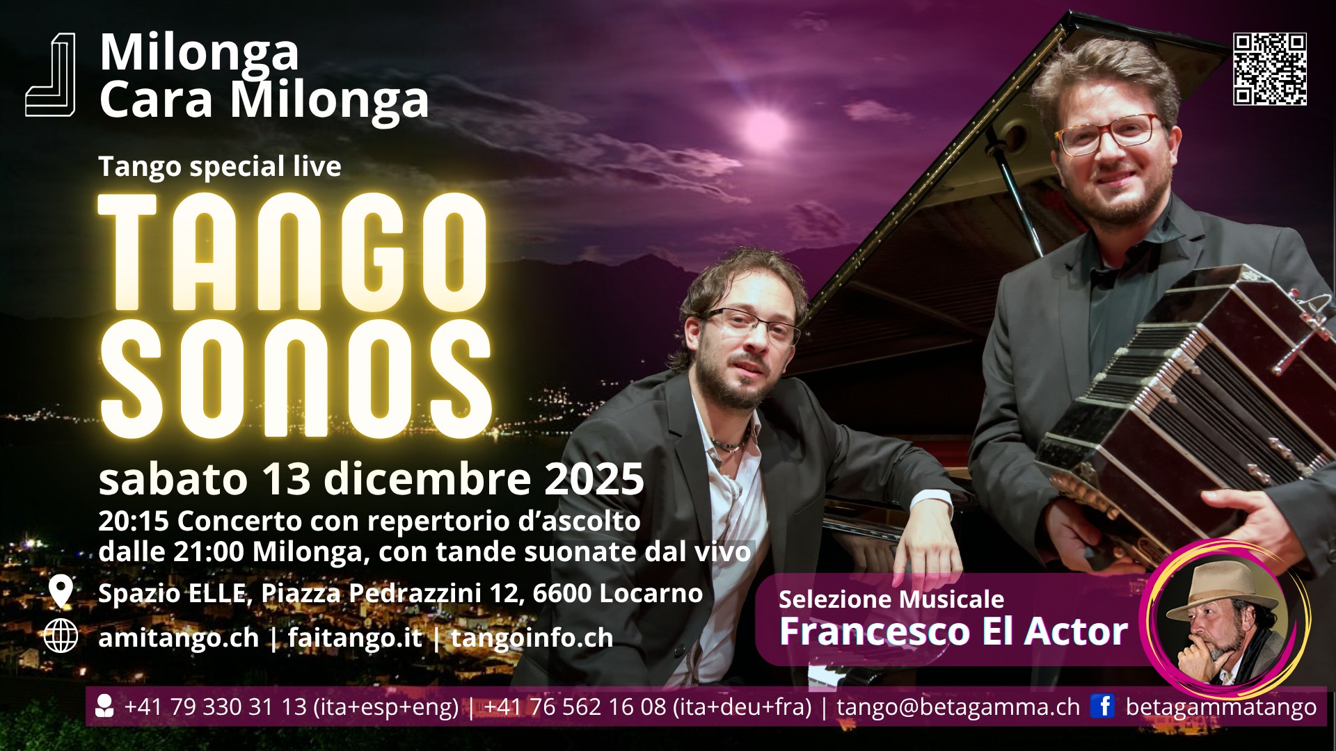 Milonga, Cara Milonga - Musica Live con i Tango Sonos