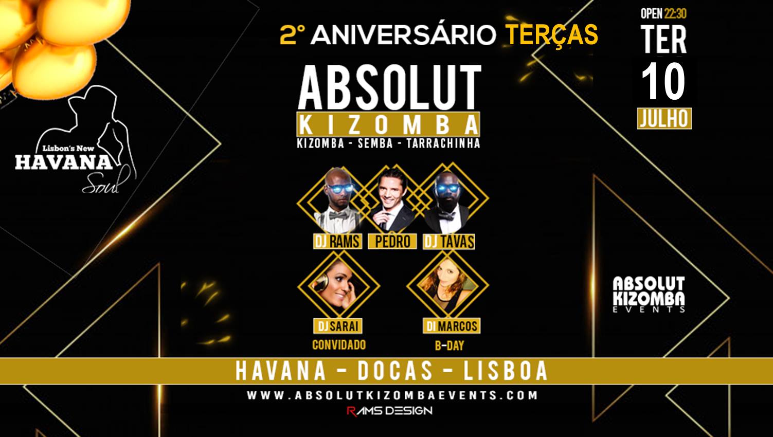 Terças Absolut Kizomba at Havana - 2º Aniversário