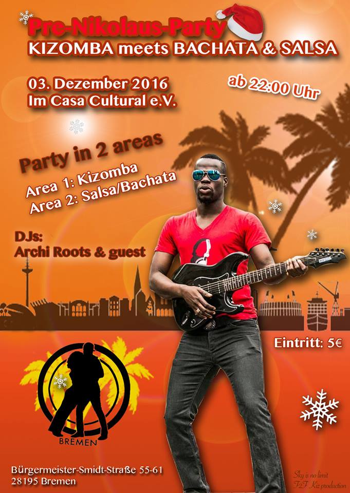 Kizomba, Bachata & Salsa in 2 Areas