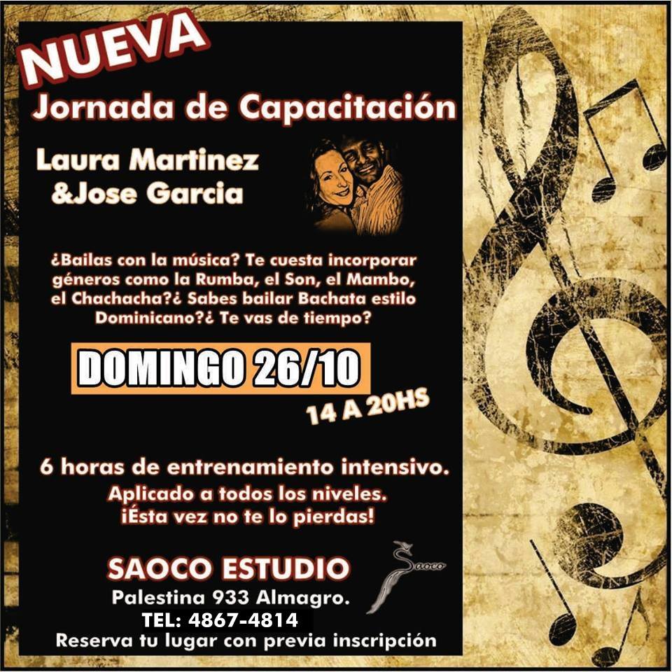NUEVA Jornada de Capacitación de Laura Martinez y Jose García, 26 10 en Saoco!