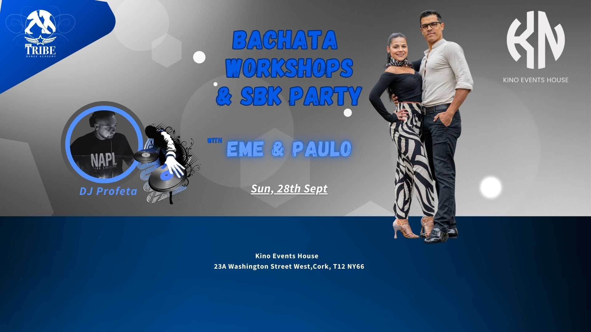 Bachata Workshop and SBK Party - Eme & Paulo in Cork!