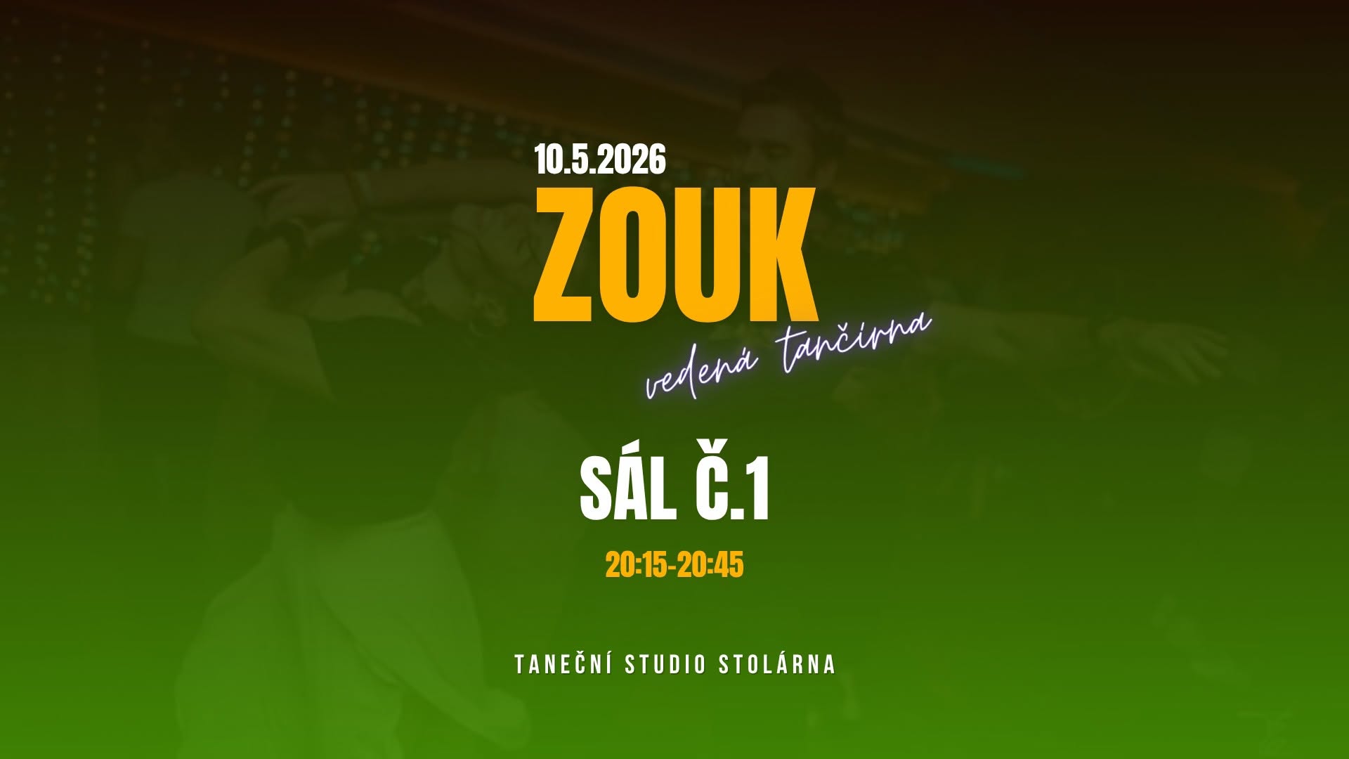 ZOUK - VEDENÁ TANČÍRNA v rámci nedělní párty s Martinem Š.