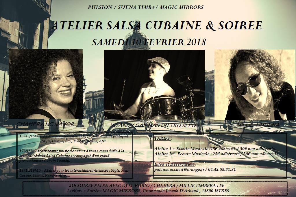 Samedi 10 Fevrier : Atelier & Soiree 100% Cubano