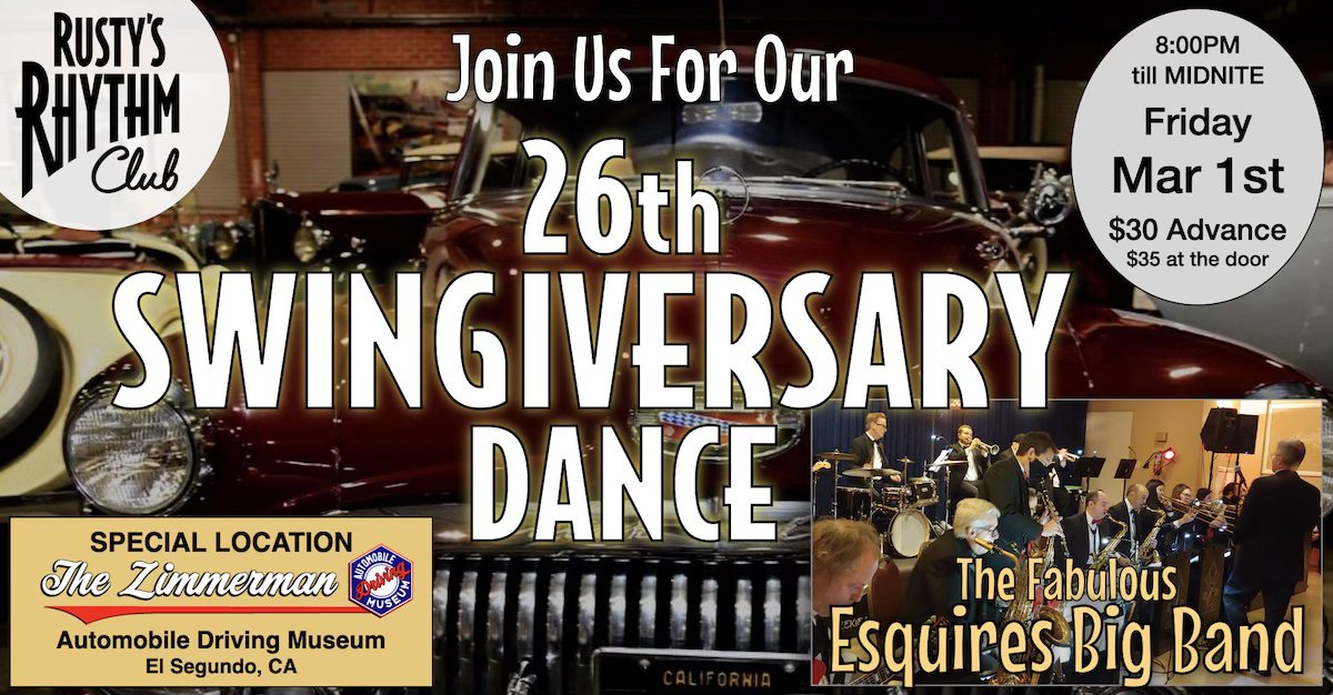 RUSTY'S 26th Swingiversary Dance with The Fabulous Esquires Big Band