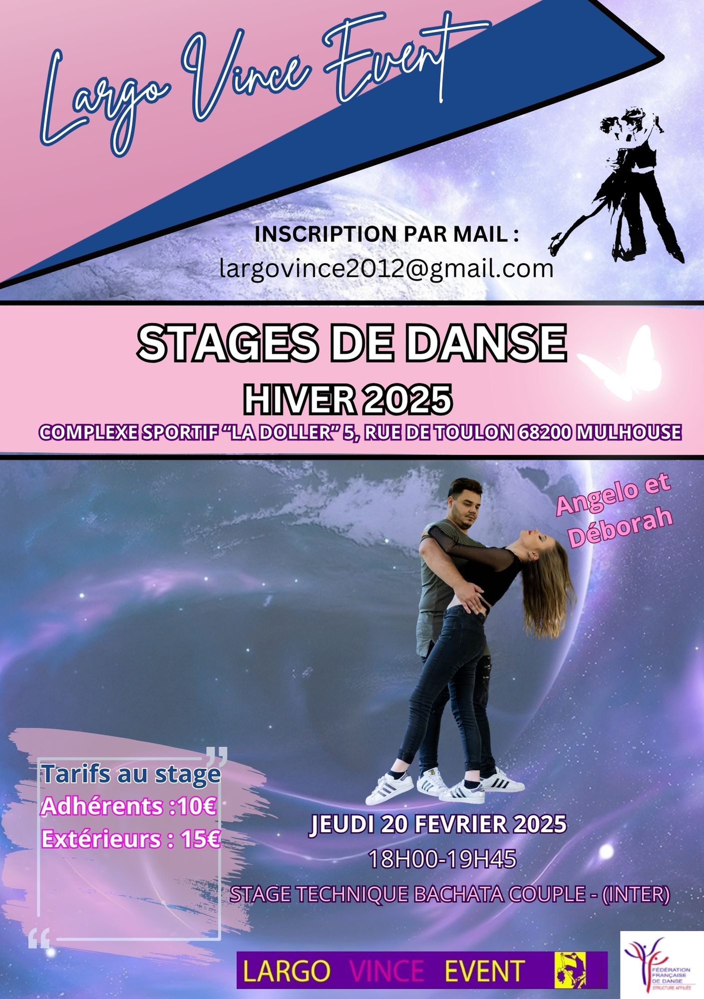 Stage technique bachata couple avec Angelo et Deborah!
