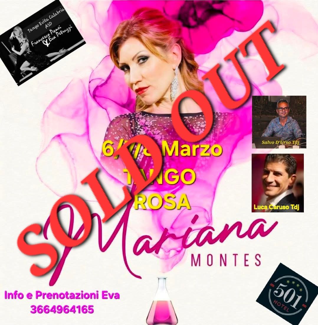 TANGO ROSA Vibo Valentia 6 7 8 Marzo con Mariana Montes